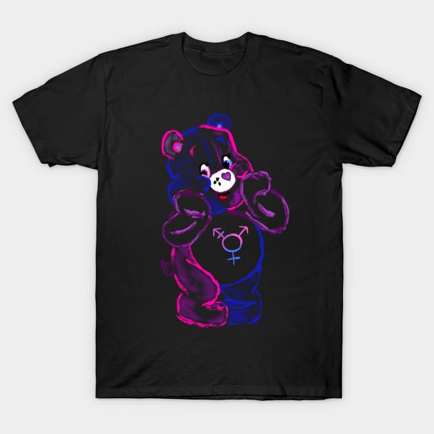 TransBear Stare! - Neon T-Shirt by OutPsyder